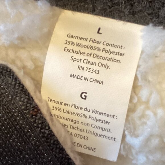 Live Love Bark Dog Coat Pet Jacket Clothing Size L Sherpa White Lining - Picture 6 of 7